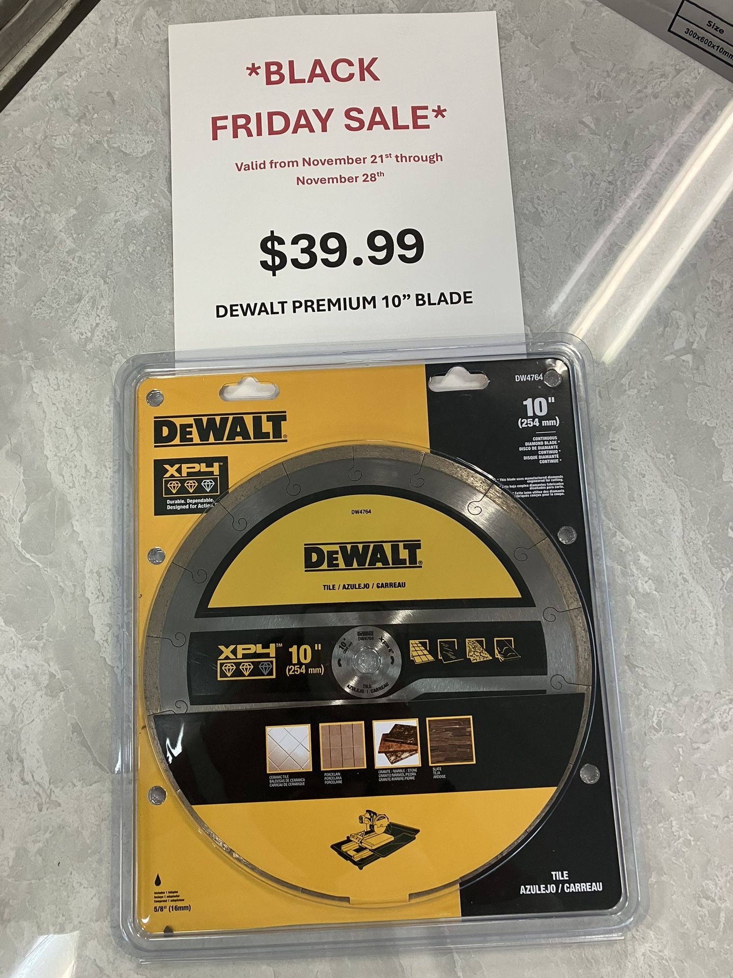 Dewalt XP4 Porcelain Blade 10”