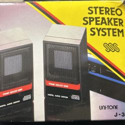 vintage Uni-tone J-300 stereo speaker system