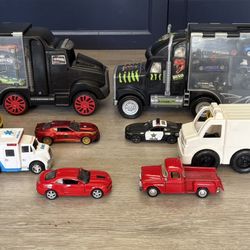 Toys Cars With 2 Truck Carriers 
