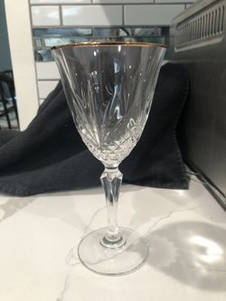 Crystal Salzburg Gold Trim Glasses (12)