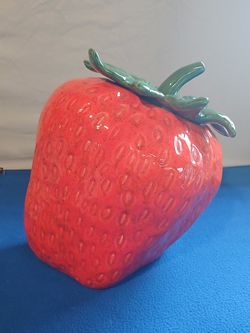 Rare Vintage Tilting Strawberry Cookie Jar