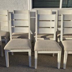 White Washed Dinning Chairs Set Of 8