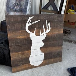 Wooden Deer Wall Art 
