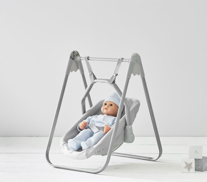 Pottery Barn Kids Gray Stars Doll Swing Set - Crate And Barrel - CB2