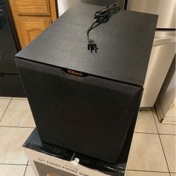 Klipsch R-12SW 12” Subwoofer — 400W Digital Power, Deep Front-Firing Bass, Copper-Spun Driver