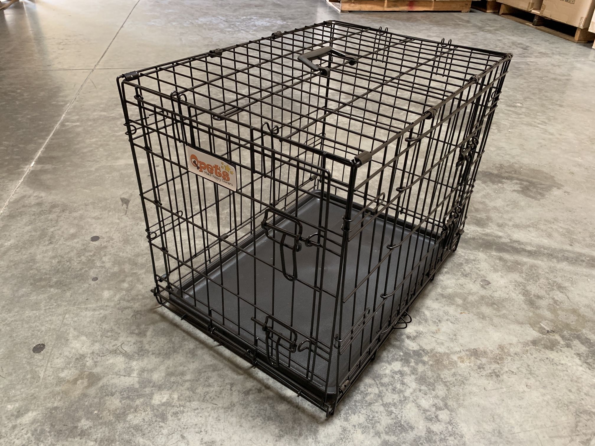 Large 30” Dog Crate wire folding cage 30”x18”x21””H double doors New in Box