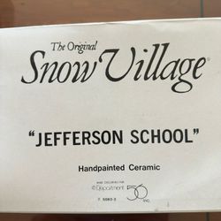 Snow Village Jefferson School