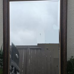 Beaded Rectangular Wall Mirror .