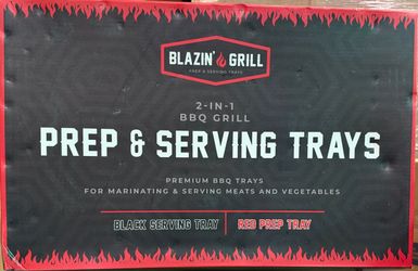 Blazin' Grill 2-in-1 BBQ Prep & Serving Trays