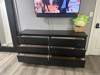 Black ikea 6 drawer dresser