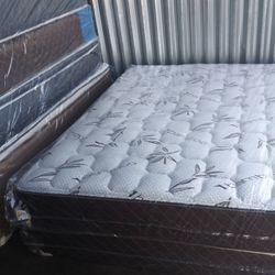 Brand new queen size Plush mattress included box spring.