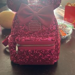Pink sequin loungefly