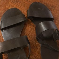 Black Flat Sandals Old Navy 