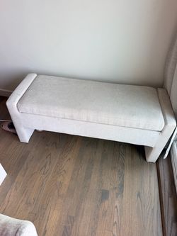 48 inch fabric storage bench