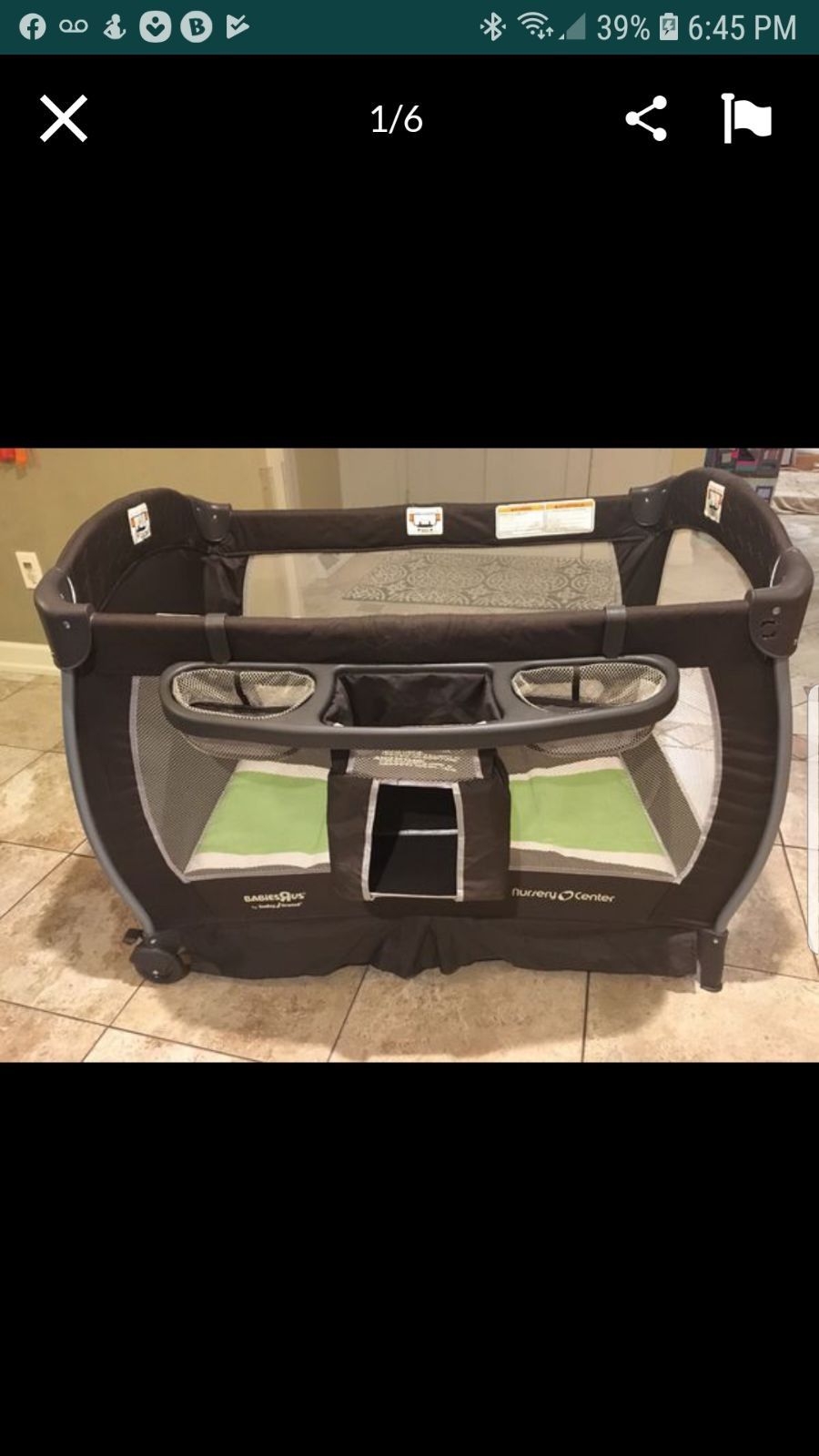 Baby Trend Nursery Center play pen, changing table