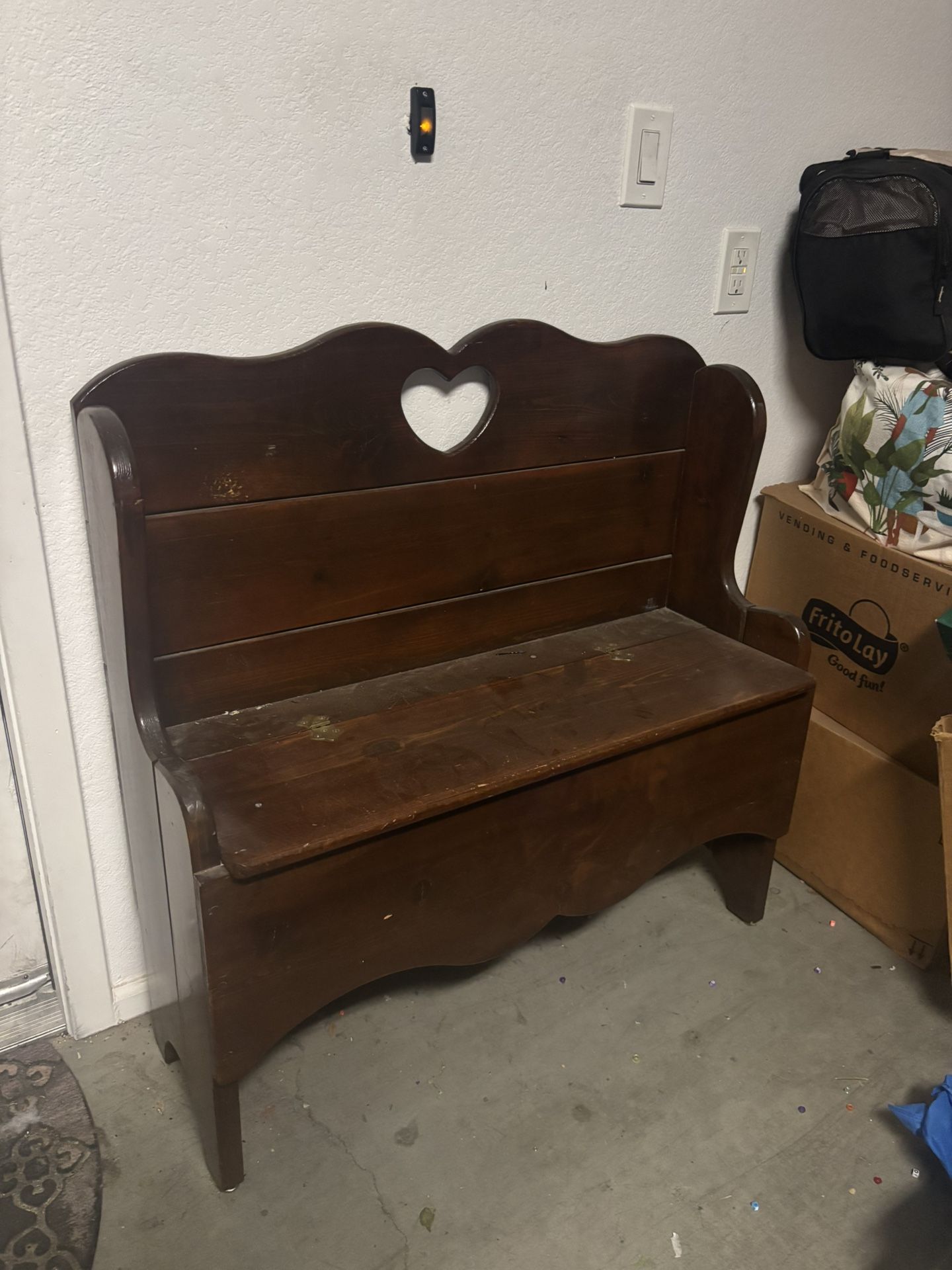 Wooden Bench With Storage