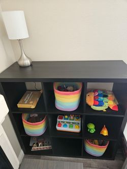 Black Ikea Kallax 9-Cubby Shelf