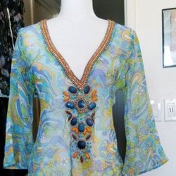 Ami Sanzuri Beaded Paisley Top M