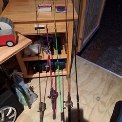 Fishing Rods With Hooks And String