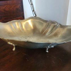 Antique Pewter Serving/compote Dish, Footee