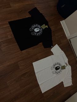 Black & White BAPE X Chrome Hearts Tees (B-Md W-Lrg)