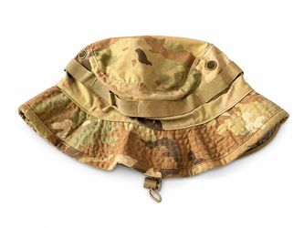 Multicam-Style Camouflage Boonie Hat with Chin Cord