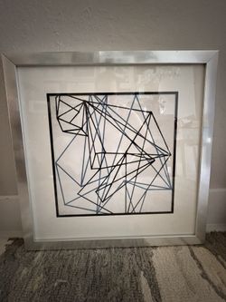 Abstract Art In silver Frame