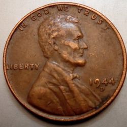 1944 D Lincoln Wheat Cent