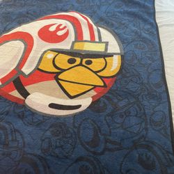 Angry Birds Blue Fleece Blanket Kids Toddler