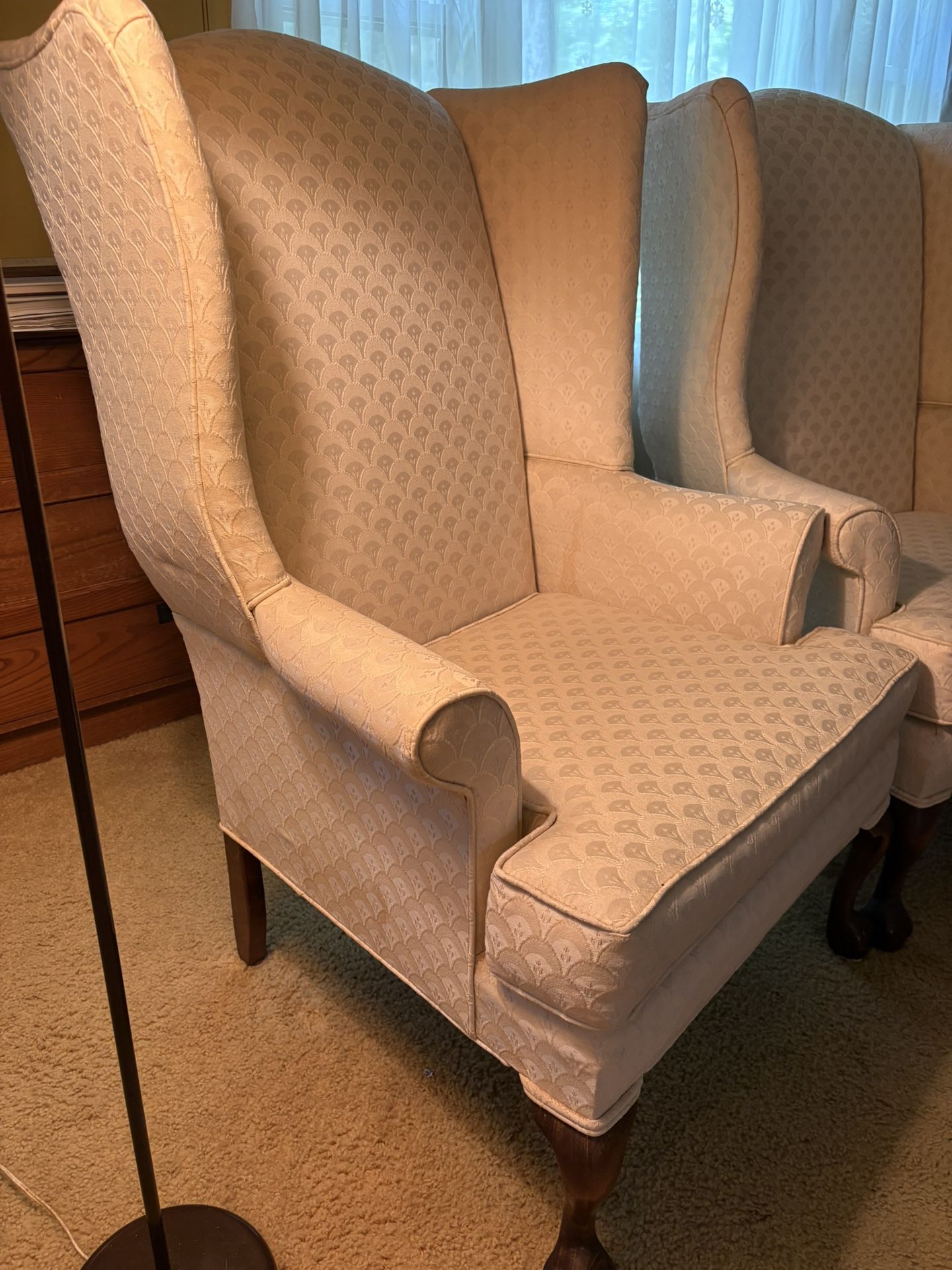 Set Of 2 White Armchair