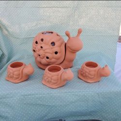 Partylite Terracotta Family Of Snails