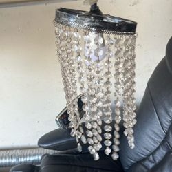 Vintage Crystal Chandelier Hanging Lamp 16”