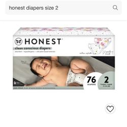 Size 2 HONEST diapers 