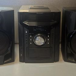 SHARP CD-DH950P 5-CD Changer/Cass/iPod/MP3, Tested/With Remote