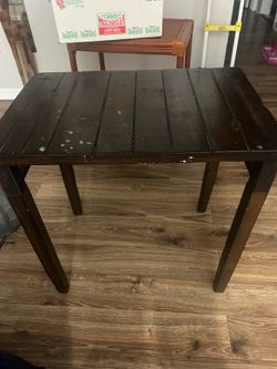 Dark brown table