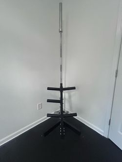 Cap barbell 2inch Olympic plate tree storage rack
