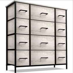 12 DRAWER DRESSER WHITE WOOD