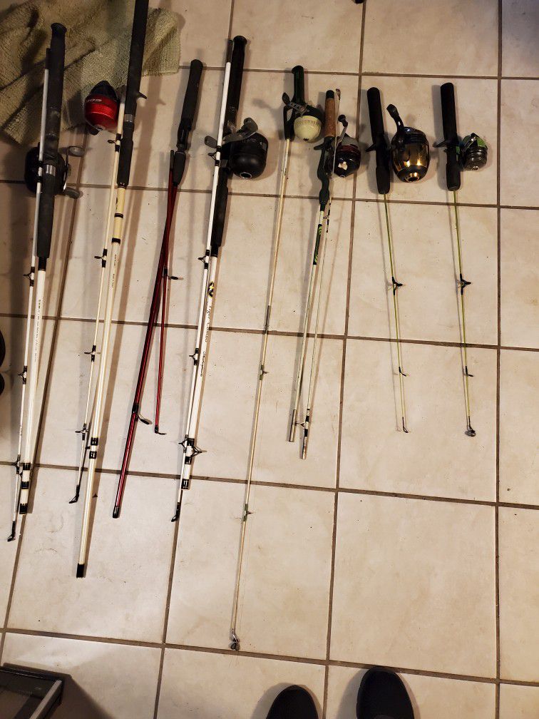 Different Size Fishing Poles
