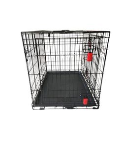 Kong Large Foldable Two Door Metal Dog Crate w/ Durable Plastic Mat