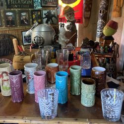 Tiki tiki tiki mugs and glasses