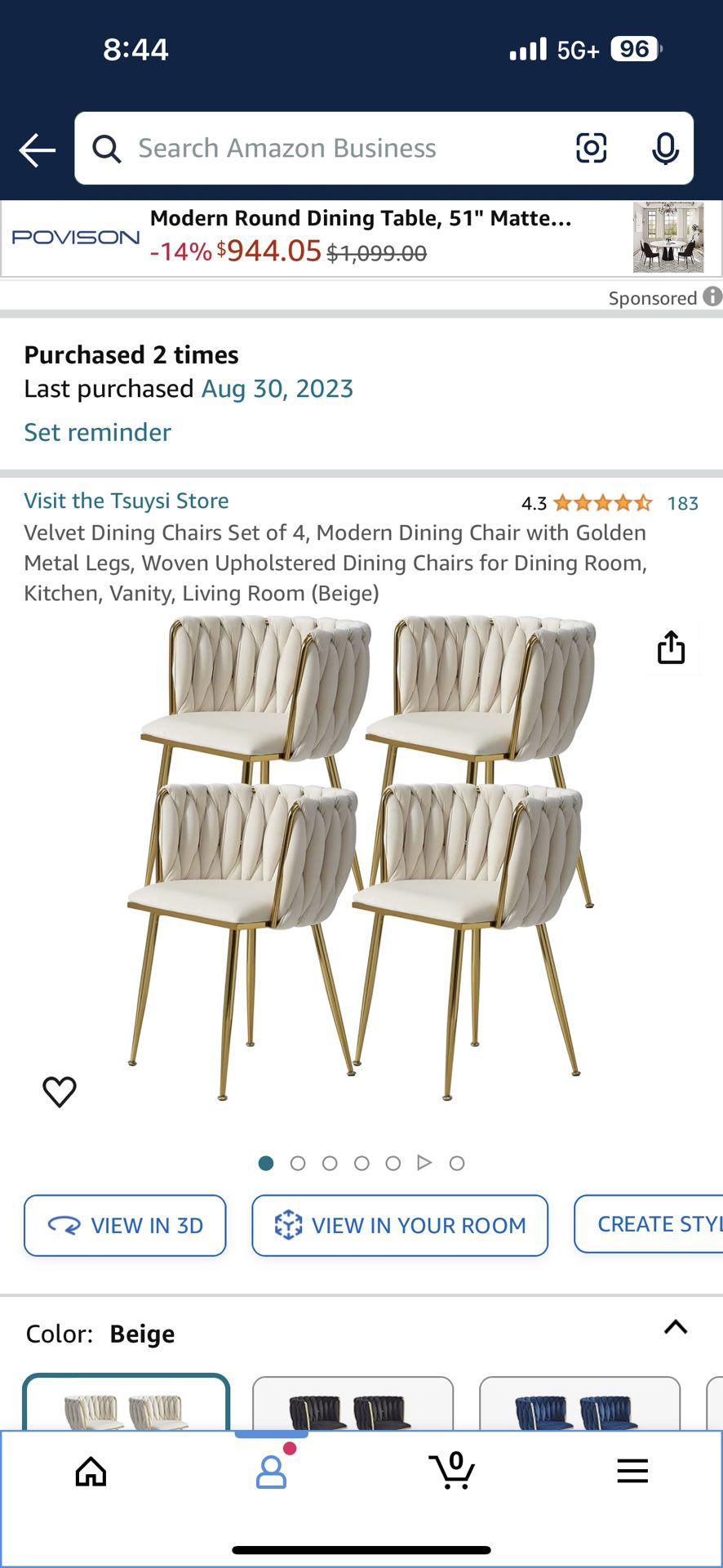 NEW Velvet Dining Chairs Set of 4,