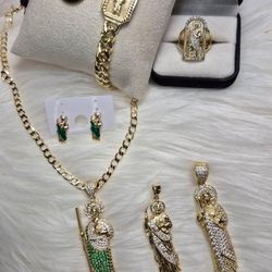 San Juditas Items High Quality jewelry 14K Gold laminated Hypoallergenic Waterproof