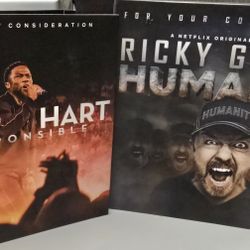 FYC Netflix 2 DVD LOT Comedy Kevin Hart Irresponsible & Ricky Gervais Humanity