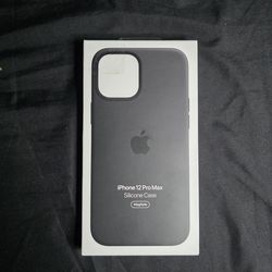 Apple iPhone 12 pro max silicon case black color