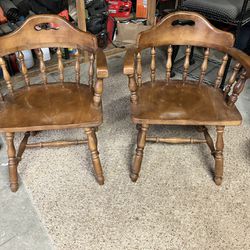 2-rock Maple Arm Dining Chairs