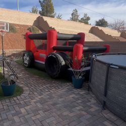 Monster Truck Bounce House With Ball Pit