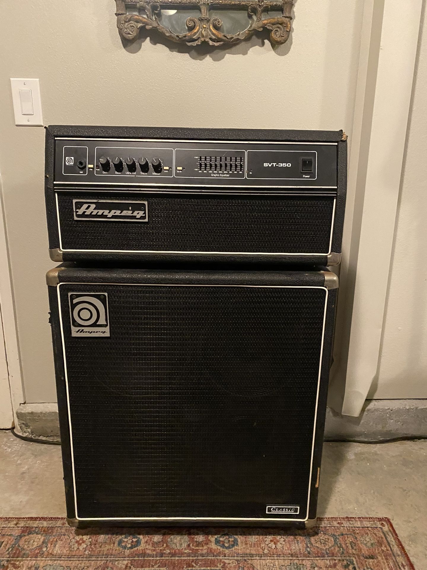 Ampeg 350-SVT four 10 cabinet, just serviced and ready to go! 