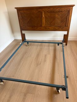 Queen bed frame with headboard
