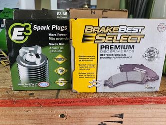 Free spark plugs and break pads