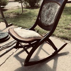 Folding Antique Rocking Chair